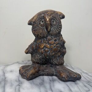 Vintage Hand Carved Owl Figure